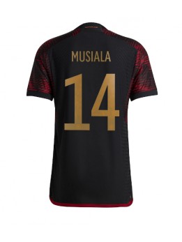 Tyskland Jamal Musiala #14 Replika Borta Kläder VM 2022 Kortärmad